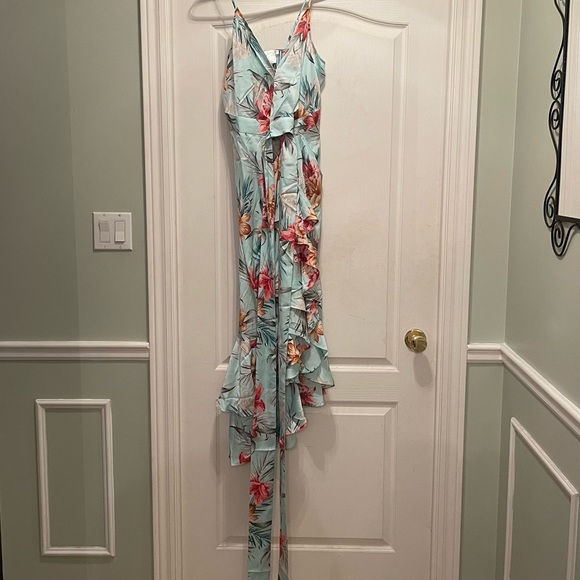 VENUS Floral wrap around floor dress - Picture 2 of 8